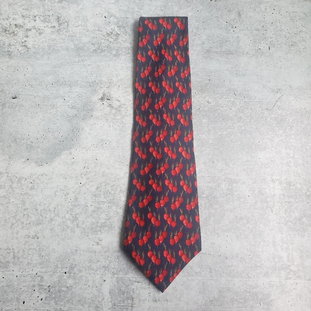 Burma & Bibas 100% Silk Radish Vegetable Tie